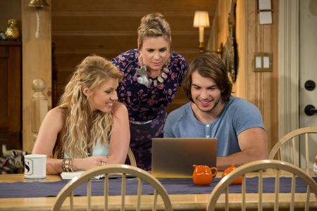 Andrea Barber, Jodie Sweetin, and Adam Hagenbuch in Fuller House (2016)