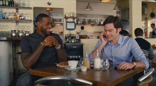 Bill Hader and LeBron James in Trainwreck (2015)