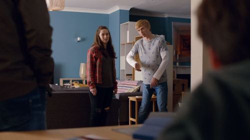 Will Tudor and Lucy Carless in Humans (2015)