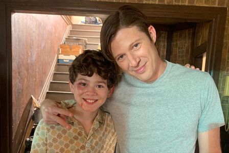 With Zach Gilford on the set of Criminal Minds season 16.