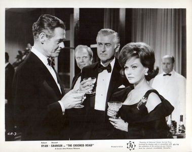 Stewart Granger, Marius Goring, Nadia Gray, and Robert Ryan in The Crooked Road (1965)
