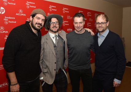 Joe Neurauter, Felipe Marino, Corin Hardy, and Robert Walak at an event for The Hallow (2015)