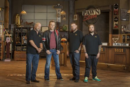 Christopher Titus, Rick Harrison, Corey Harrison, and Austin 'Chumlee' Russell in Pawnography (2014)