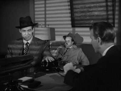 William Conrad, Don Porter, and Robert Ryan in The Racket (1951)
