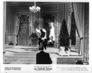 Fred Astaire and Mike Johnson in The Towering Inferno (1974)