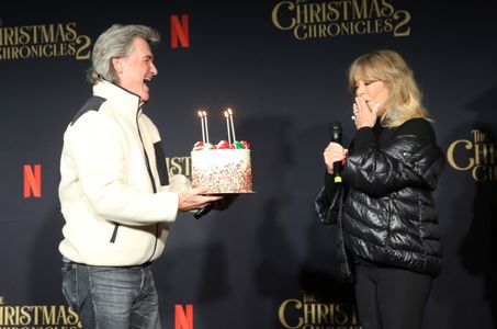 Goldie Hawn and Kurt Russell at an event for The Christmas Chronicles: Part Two (2020)