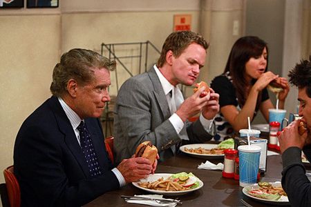 Neil Patrick Harris, Alyson Hannigan, Regis Philbin, and Josh Radnor in How I Met Your Mother (2005)