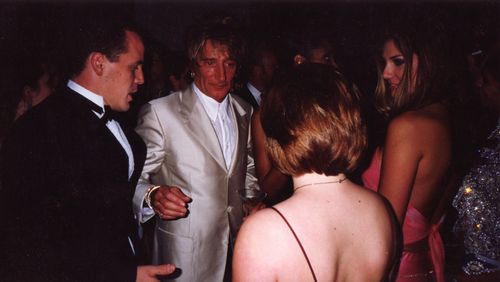 Vanity Fair Oscar party with Rod Stewart and Daisy Fuentes