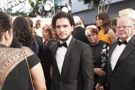 Margo Martindale, Mandy Moore, and Kit Harington at an event for The 68th Primetime Emmy Awards (2016)