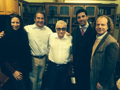 From the left: Bleed for This producer Emma Tillinger Koskoff, producer Chad A Verdi, executive producer Martin Scorsese