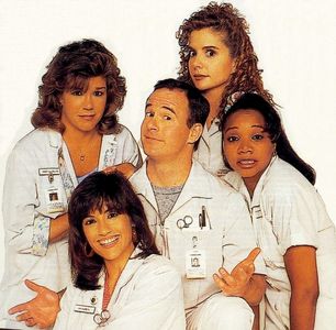 Jeff Altman, Stephanie Hodge, Mary Jo Keenen, Ada Maris, and Arnetia Walker in Nurses (1991)