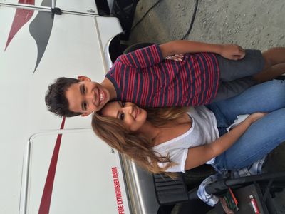 on set of Mad Families with Leah Remini