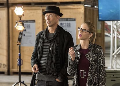 Tom Cavanagh and Emily Bett Rickards in The Flash (2014)