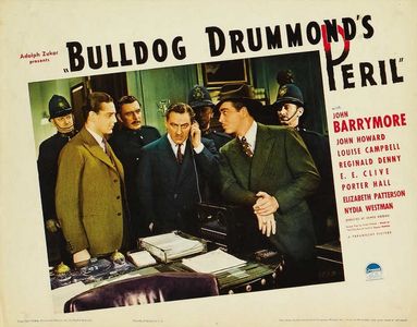 John Barrymore, David Clyde, Clyde Cook, Reginald Denny, and John Howard in Bulldog Drummond's Peril (1938)
