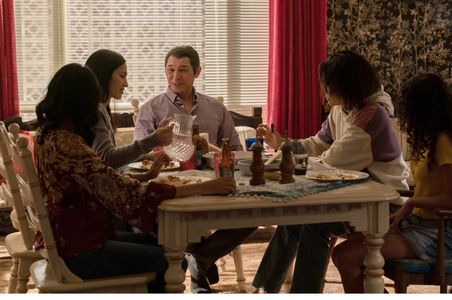 Lou Diamond Phillips, Martha Millan, and Sean Lew in The Cleaning Lady (2022)