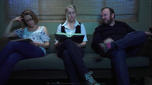 Anastasia Barnes, Lindsay Lucas-Bartlett, and Nigel W. Tierney in This Is Only Temporary (2015)