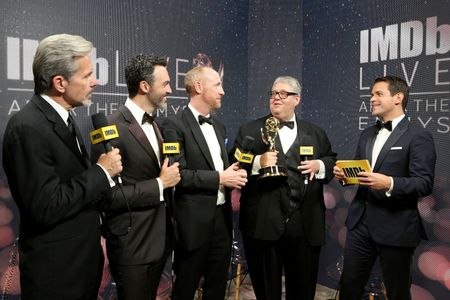 Gary Cole, David Mandel, Matt Walsh, Reid Scott, and Dave Karger at an event for IMDb at the Emmys: IMDb LIVE After the 