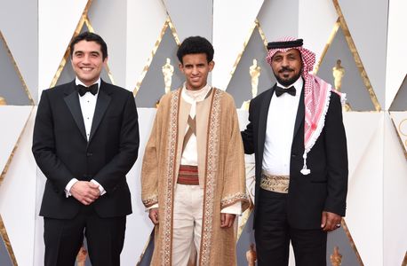 Naji Abu Nowar and Jacir Eid Al-Hwietat at an event for The Oscars (2016)