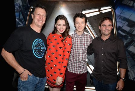 Gavin Hood, Roberto Orci, Asa Butterfield, and Hailee Steinfeld at an event for Ender's Game (2013)