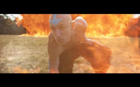 Omar Zaki as Aang in Battle for Republic City - Avatar the Last Airbender Live Action Short Film