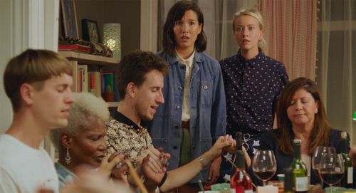 Meredith Hagner and Zoe Chao in Strangers (2017)