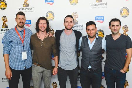 At the opening of The Unraveling at LA Scream Fest with actors Jason Tobias, Bennett Viso, Jake Crumbine and director Th