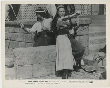 Paul Henreid and Elena Verdugo in Thief of Damascus (1952)