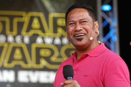 Jay Laga'aia at an event for Star Wars: Episode VII - The Force Awakens (2015)