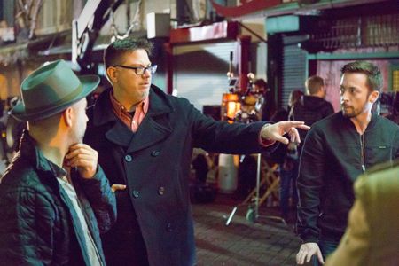 NIGHT WATCH Director Barry Battles with Director of Photography David McFarland and Stunt Coordinator Don Lee