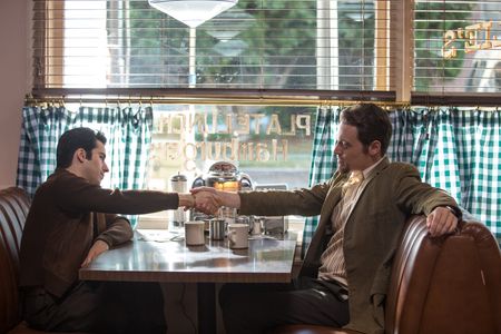 John Lloyd Young and Erich Bergen in Jersey Boys (2014)