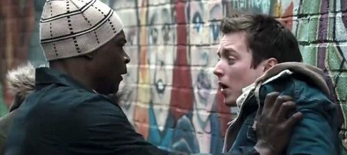 Mark Anthony Brighton and Elijah Woods in Green Street
