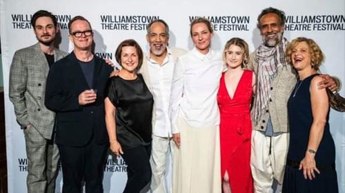 Catherine Combs with cast and director GHOSTS Williamstown Theatre Festival 2019