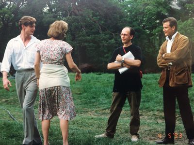 With Jason Flemyng, Caroline Goodall and Urbano Barberini. Prague 1993.