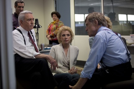 Robert Redford, Dan Rather, and Mary Mapes in Truth (2015)