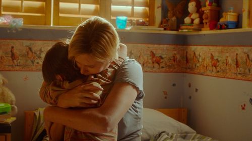 Asher Miles Fallica and Charlize Theron in Tully