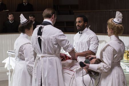 Ylfa Edelstein, Eric Johnson, Zuzanna Szadkowski, and André Holland in The Knick (2014)
