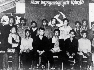 Friedrich Engels, Karl Marx, Pol Pot, and Nuon Chea