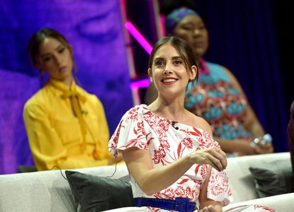 Alison Brie, Kia Stevens, and Britt Baron at an event for GLOW (2017)