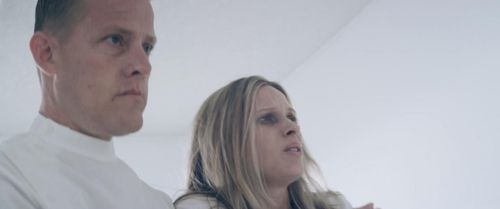 Still of Trevor Snarr and Vinessa Shaw in Clinical (2017)
