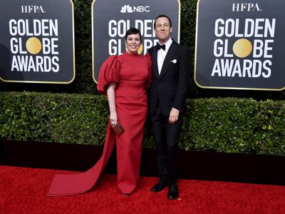 Tobias Menzies and Olivia Colman at an event for 2020 Golden Globe Awards (2020)