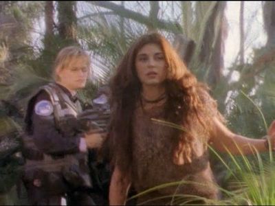 Valerie Vernon and Cerina Vincent in Power Rangers Lost Galaxy (1999)