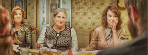 Tami Sagher, Milana Vayntrub, and Valerie Gould in The Shabbos Goy (2019)