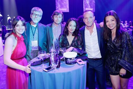 Ming-Na Wen, Clark Gregg, Maurissa Tancharoen, Jed Whedon, and Elizabeth Henstridge at an event for Avengers: Endgame (2