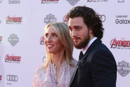 Sam Taylor-Johnson and Aaron Taylor-Johnson at an event for Avengers: Age of Ultron (2015)