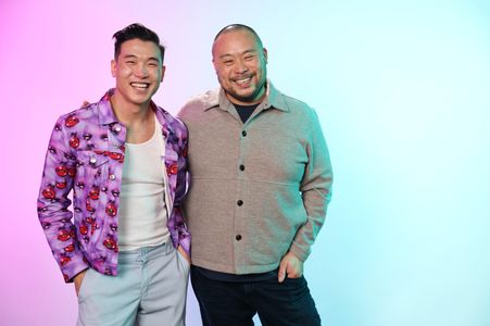 David Chang and Joel Kim Booster at an event for Chrissy & Dave Dine Out (2024)