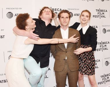 Max Winkler, Maya Eshet, Zoey Deutch, and Joey Morgan at an event for Flower (2017)