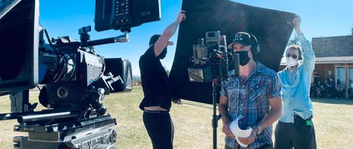 Jim Cliffe on set directing 'Rancher 101' (2022)