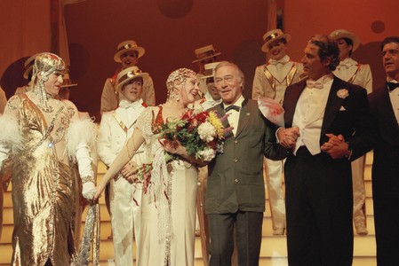 Julie Andrews, Christopher Plummer, and Michael Nouri at an event for Victor/Victoria (1995)