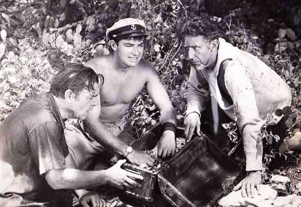 Lon Chaney Jr., John Bromfield, and Victor Jory in Manfish (1956)
