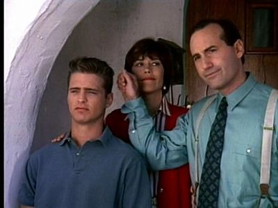 Jason Priestley, James Eckhouse, and Carol Potter in Beverly Hills, 90210 (1990)